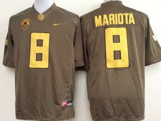 Oregon Duck #8 Marcus Mariota 2014 Brown Limited Jersey