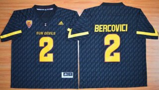 Men's Arizona State Sun Devils #2 Mike Bercovici Black Desert Ice 2015 College Football Jersey