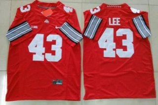 Men's Ohio State Buckeyes #43 Darrin Lee Red College Football Nike Limited Jersey