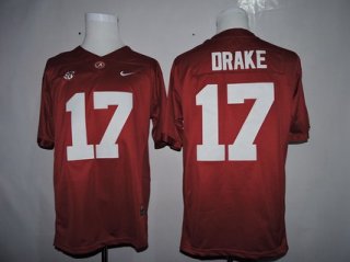 Men's Alabama Crimson Tide #17 Kenyan Drake Red College Football Nike Jersey