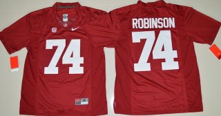 Men's Alabama Crimson Tide #74 Cam Robinson Red Limited Stitched College Football Nike NCAA Jersey