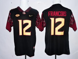 Men's Florida State Seminoles #12 Deondre Francois Black Stitched College Football 2016 Nike NCAA Jersey