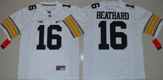 Men's Iowa Hawkeyes #16 C. J. Beathard White Limited Stitched College Football Nike NCAA Jersey