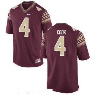 Men's Florida State Seminoles #4 Dalvin Cook Red Stitched College Football 2016 Nike NCAA Jersey