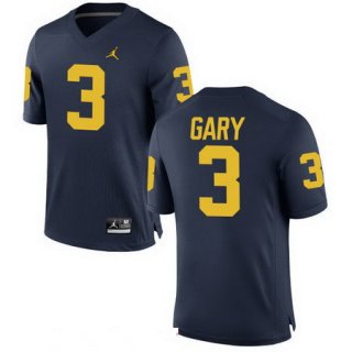 Men's Michigan Wolverines #3 Rashan Gary Navy Blue Stitched College Football Brand Jordan NCAA Jersey