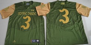 Men's Notre Dame Fighting Irish #3 Joe Montana Green Stitched College Football 2016 Shamrock Series Under Armour NCAA Jersey