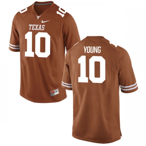 Men's Texas Longhorns 10 Vince Young Orange Nike College Jersey