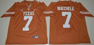 Men's Texas Longhorns #7 Shane Buechele Orange Limited Stitched NCAA Jersey