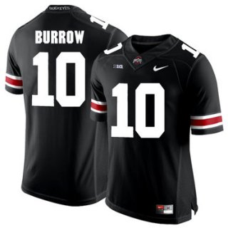 Ohio State Buckeyes 10 Joe Burrow Black College Football Jersey