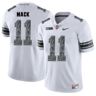 Ohio State Buckeyes 11 Austin Mack White Shadow College Football Jersey