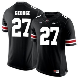 Ohio State Buckeyes 27 Eddie George Black College Football Jersey