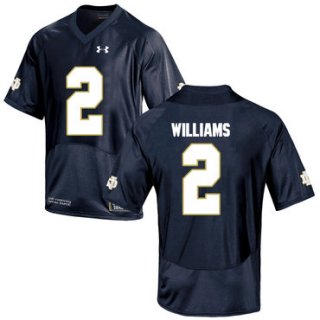 Notre Dame Fighting Irish 2 Dexter Williams Navy College Football Jersey