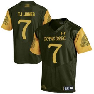 Notre Dame Fighting Irish 7 TJ Jones Olive Green College Football Jersey