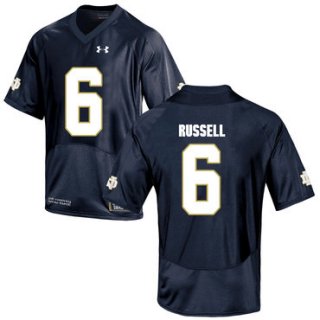 Notre Dame Fighting Irish 6 KeiVarae Russell Navy College Football Jersey