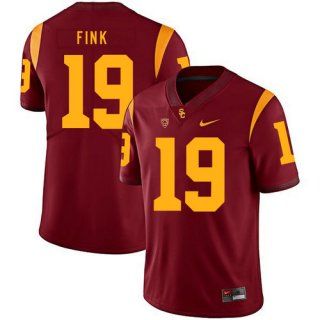 USC Trojans 19 Matt Fink Red College Football Jersey