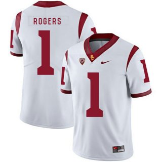 USC Trojans 1 Darreus Rogers White College Football Jersey