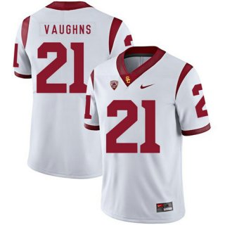 USC Trojans 21 Tyler Vaughns II White College Football Jersey