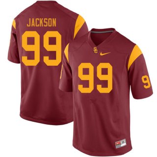 Men #99 Drake Jackson USC Trojans College Football Cardinal Jerseys