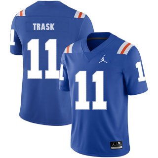 Florida Gators 11 Kyle Trask Blue Throwback College Football Jersey