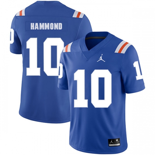 Florida Gators 10 Josh Hammond Blue Throwback College Football Jersey