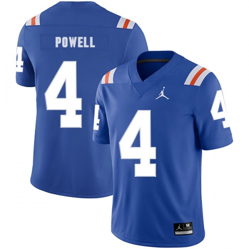 Florida Gators 4 Brandon Powell Blue Throwback College Football Jersey