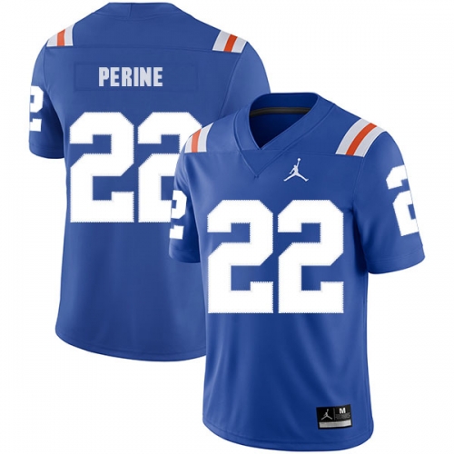 Florida Gators 22 Lamical Perine Blue Throwback College Football Jersey