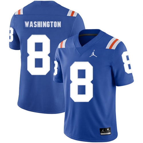 Florida Gators 8 Nick Washington Blue Throwback College Football Jersey