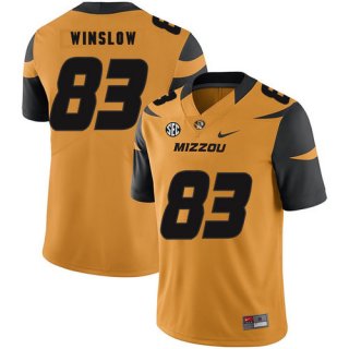 Missouri Tigers 83 Kellen Winslow Gold Nike College Football Jersey