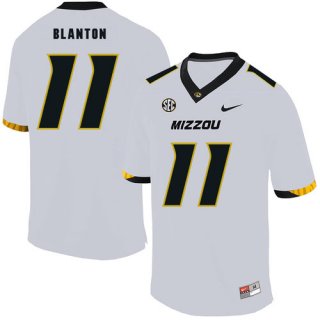 Missouri Tigers 11 Kendall Blanton White Nike College Football Jersey