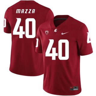 Washington State Cougars 40 Blake Mazza Red College Football Jersey