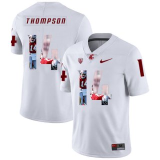 Washington State Cougars 14 Jack Thompson White Fashion College Football Jersey