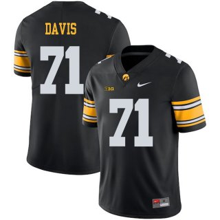 Iowa Hawkeyes 71 Carl Davis Black College Football Jersey