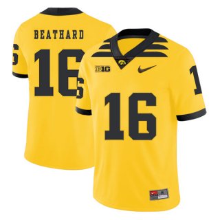 Iowa Hawkeyes 16 C.J Beathard Yellow College Football Jersey