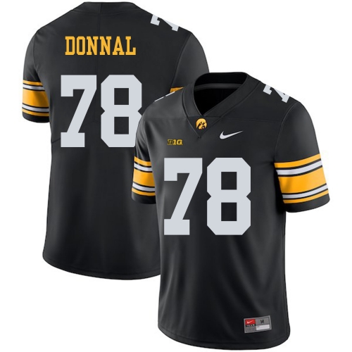 Iowa Hawkeyes 78 Andrew Donnal Black College Football Jersey