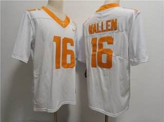 Men's Notre Tennessee Volunteers #16 Morgan Wallen White Stitched Jersey