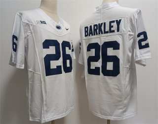 Men's Penn State Nittany Lions #26 Saquon Barkley White Stitched Jersey