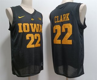 Men's Iowa Hawkeyes #22 Caitlin Clark Black Stitched Jersey