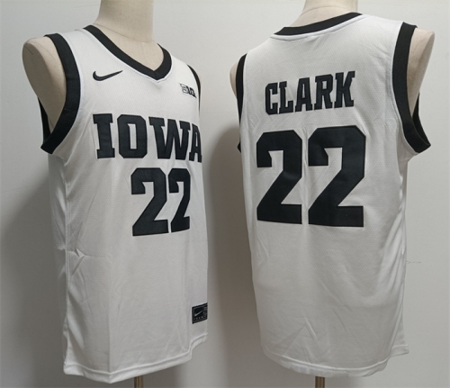 Men's Iowa Hawkeyes #22 Caitlin Clark White Stitched Jersey