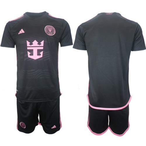 Men's Inter Miami CF Blank 2024-25 Black Away Soccer Jersey Suit