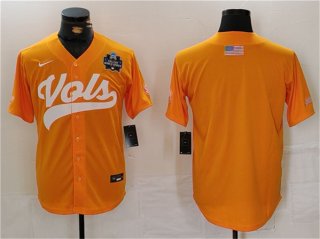 Men's Tennessee Volunteers Orange With Patch Stitched Jersey