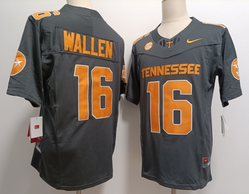 Men's Tennessee Volunteers #16 Peyton Manning Grey FUSE College Stitched Jersey