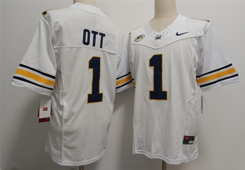 Men's California Golden Bears #1 Jaydn Ott White F.U.S.E. Stitched Football Jersey