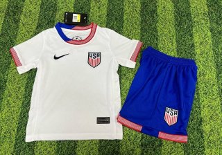 Women's American Team Custom 2024-25 White Home Soccer Jersey Suit