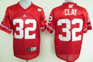 Wisconsin Badgers #32 John Clay Red Jersey