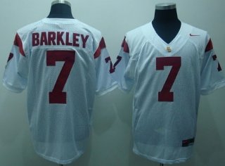 USC Trojans #7 Matt Barkley White Jersey