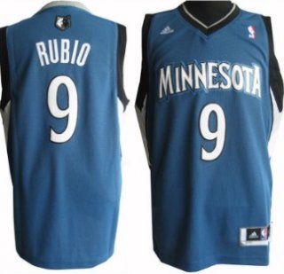 Minnesota Timberwolves #9 Ricky Rubio Revolution 30 Swingman Blue Jersey