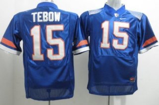 Florida Gators #15 Tim Tebow Blue Fighting Jersey