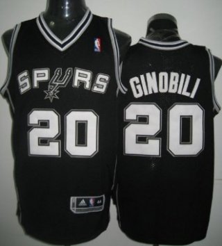 San Antonio Spurs #20 Manu Ginobili Black Swingman Jersey