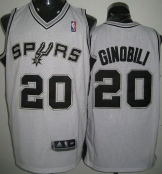 San Antonio Spurs #20 Manu Ginobili White Swingman Jersey