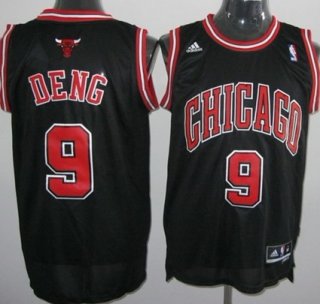 Chicago Bulls #9 Luol Deng Revolution 30 Swingman Black Jersey